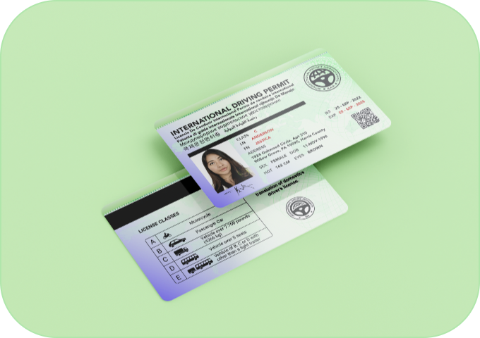 international driving permit - international driving authority id card